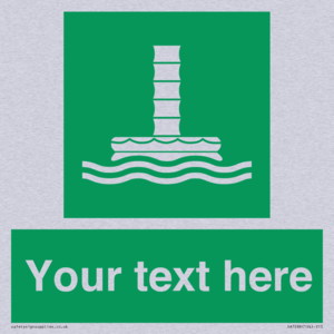 Custom sign safe condition Evacuation chute 